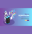 artificial intelligence poster vector image