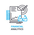 financial analytics concept outline icon linear vector image