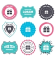 gift box sign icon present symbol vector image vector image