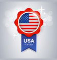 ribbon award flag united states design vector image