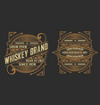 set of labels western style vector image vector image