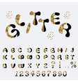 glitter alphabet custom characters vector image