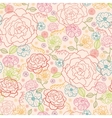 pink roses seamless pattern background vector image vector image