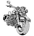 classic vintage motorcycle freehand drawing vector image