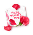 happy woman s day greeting card with cut paper vector image vector image