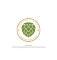 circle vintage retro hop for craft beer brewing vector image