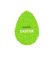 egg with leaves on a white vector image