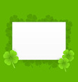st patrick greeting card vector image
