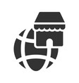 beautifully designed global shop icon vector image vector image
