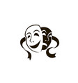 theatrical masks set vector image