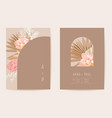 wedding watercolor orchid flowers invitation dry vector image