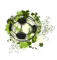 football soccer ball goal came in the gate win vector image vector image