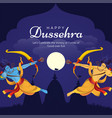 happy dussehra traditional festival banner design vector image vector image