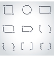 black quote form icon set vector image vector image
