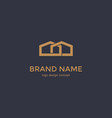 simple line house icon logo design template vector image