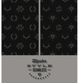 two black hipster style seamless background vector image vector image