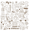 autumn doodles vector image