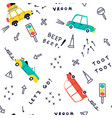 cars pattern seamless vector image vector image
