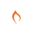 fire flame logo template icon oil gas and energy vector image vector image