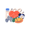 heart health and diet concept healthy dietary vector image vector image