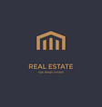 simple line house icon logo design template vector image