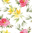 watercolor flower pattern vector image