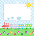 frame with cartoon train vector image vector image