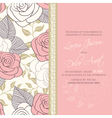 wedding invitation with roses vector image