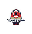 american football logo ball vector image