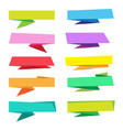 bright colored paper banners with shadows vector image vector image