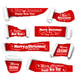 collection of red paper vector image vector image