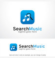 search music logo template design vector image