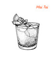 mai tai cocktail alcoholic cocktails vector image vector image
