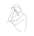 minimalist linear woman vector image