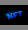 nft non fungible tokens concept background vector image