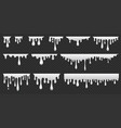 silver dripping paint melting chrome metal vector image vector image