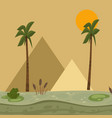 egypt landscape pyramid vector image vector image