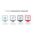 infographic template with 4 steps vector image