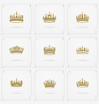 king and queen crowns symbols vector image