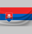 waving national flag of slovakia vector image