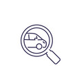 car search line icon vector image