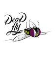 funny cartoon dead fly vector image vector image
