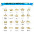 king and queen crowns symbols vector image