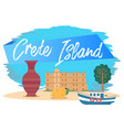 symbols greece and attractions isolated vector image