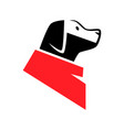 dog head symbol on white backdrop vector image vector image