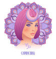 drawing capricorn astrological sign vector image