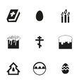 easter icons set vector image