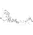 abstract msical background with notes vector image