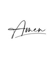 christian quote design - amen vector image vector image