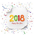happy new year 2018 greeting card vector image vector image